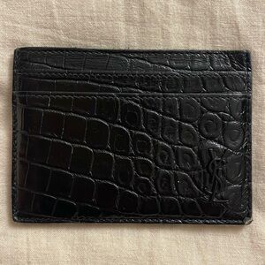 Saint Laurent Monogram Embossed Cardholder Wallet YSL